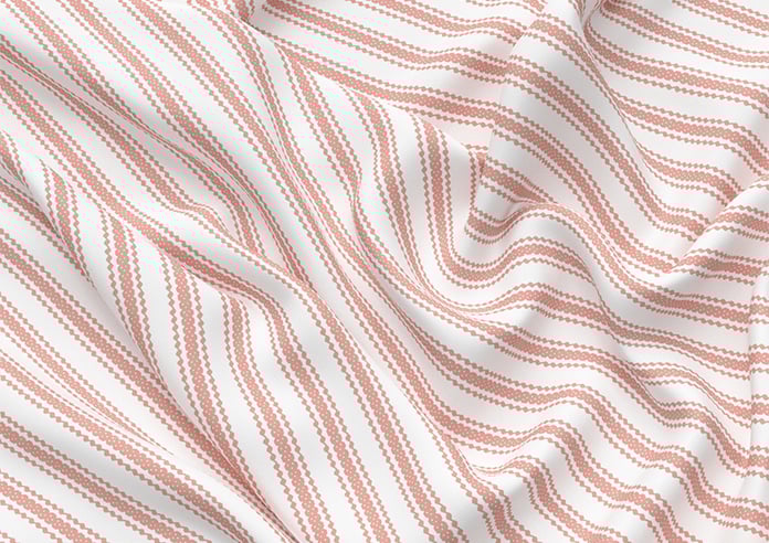 Lace Stripes, Coral - Motorised Roman Blind - Image 4